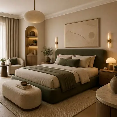 Modern upholstered king bed