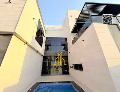Two-story corner villa with a roof, featuring 6 master bedrooms, a swimming pool, an elevator, util