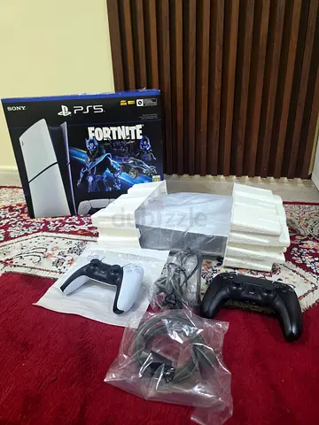Sony PS5 Slim 1TB (TDRA UAE Verified) + 2 Controllers & Spider-Man 2