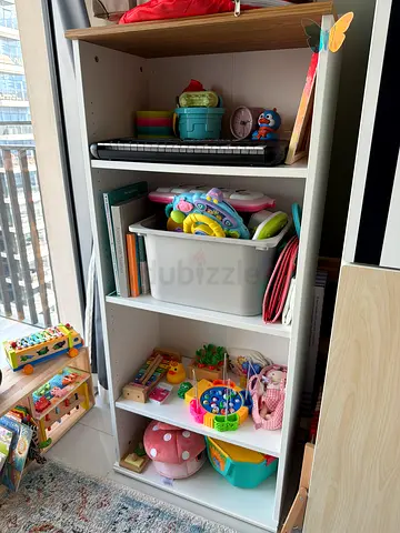 Skruvby bookcase & white shelving unit