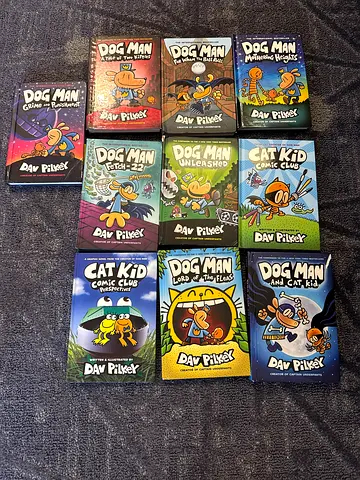 Collection of Dog Man & Cat Kid graphic novels by Dav Pilkey (10 books)