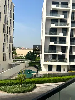 One-bedroom apartment with a living room in Al Zorah, featuring two bathrooms, a private balcony, an