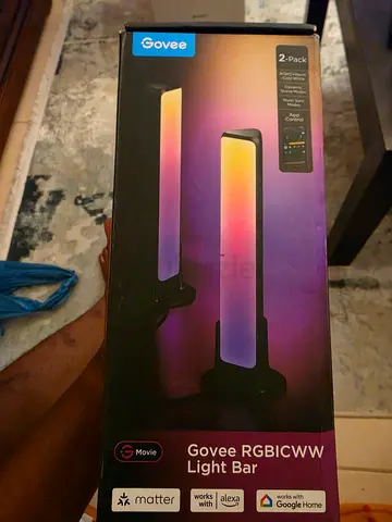 Govee RGBICWW Smart Light Bars H6056 – 2 Pack  Price: AED 200 (Negotiable)  Open-box condition with