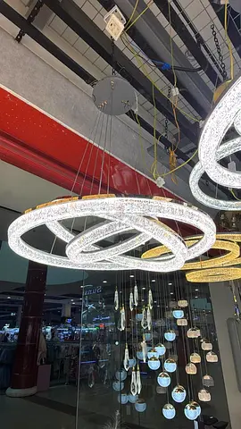 Modern LED Ring Pendant Chandelier - Large Contemporary Ceiling Light 3 colors