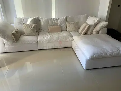 Comfortable Marina Home feather 🪶 filled Sofa with footstool