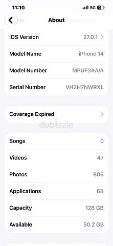 iPhone 14 128gb with original box and with charger