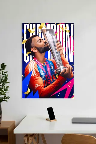 Chmapions Virat Kohli Poster A3