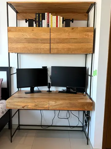 West Elm Industrial Modular Desk - Solid Mango Wood