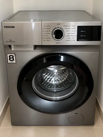 Toshiba Front Load Washer 8kg - Silver, Good Condition