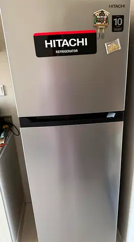 Hitachi Silver Double Door Refrigerator - Good Condition