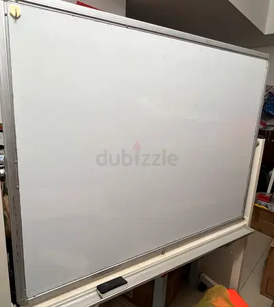 Double sided magnetic white and black board (120x90cm)