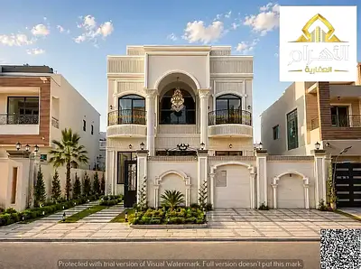 Classic villa for sale in Al Yasmeen, Ajman, featuring 5 bedrooms, an elegant design, and spacious