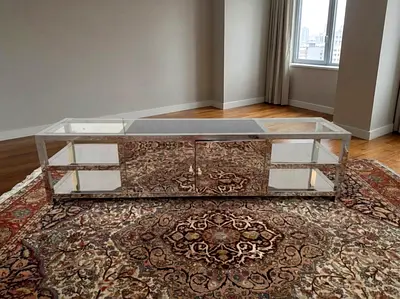 Premium Glass Top TV Stand