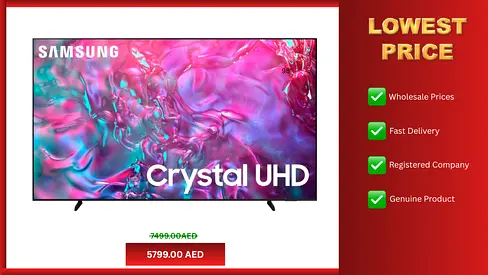 Samsung 98 Inch Crystal UHD TV, DU9000 4K Motion 120Hz Smart TV 1 YEAR WARRANTY