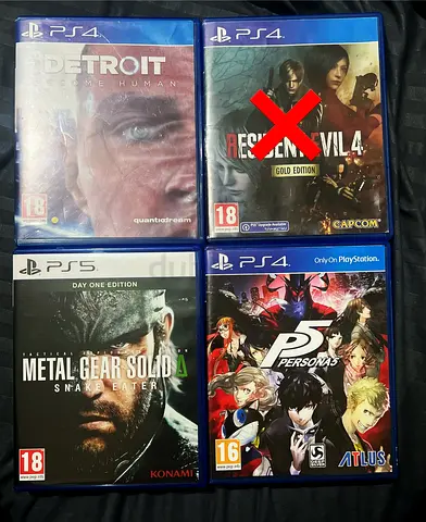 Bundle: PS4/PS5 Games - Detroit, Persona 5 S, Metal Gear Solid (price negotiable)