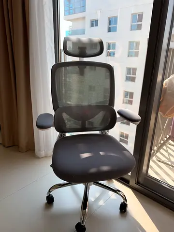 Ergonomic Mesh Office Chair with Adjustable Lumbar, Space-saving