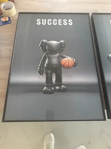 KAWS "Success" Basketball Art Print – Modern Framed Wall Decor