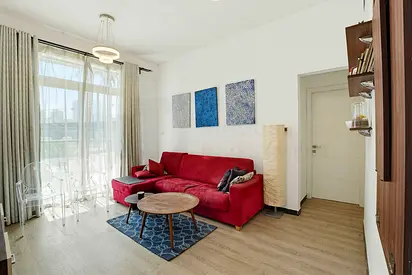 Private Terrace Living with Furnished Interiors | Crystal Residence, JVC