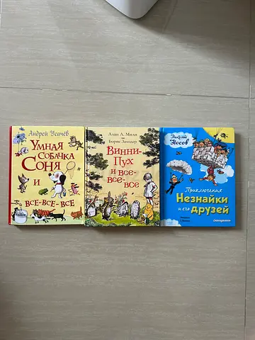 Set of 4 Russian Children's Books — Winnie-the-Pooh & Classics (used)