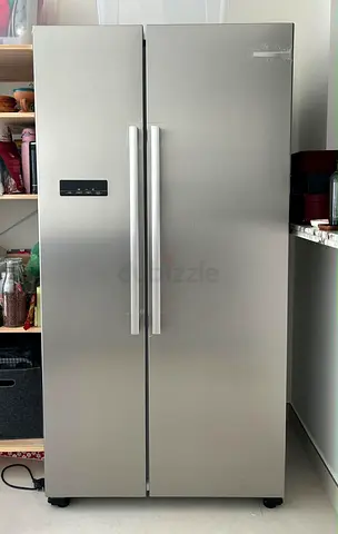 Stainless Steel Side-by-Side Refrigerator - As New