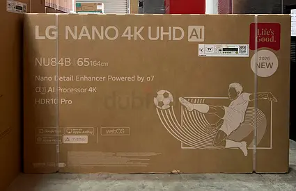 New LG TV 65-Inch NANO 4K AI NU84 Smart TV 2026 Model 65NU840B6LA with Box