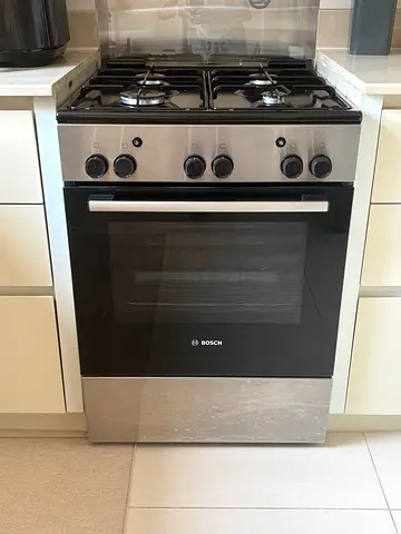 Bosch freestanding gas oven and hob - stainless steel, perfect condition and almost new
