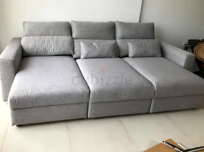 Ikea Eskilstuna L shape sofa bed with storage