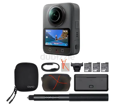 DJI Osmo 360 Adventure Combo, 360 Camera With 1-Inch 360° Imaging, Extended Battery Life With 3 Batt