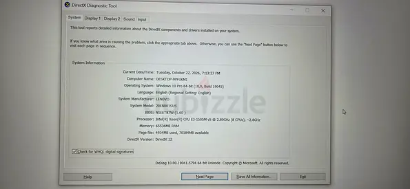 Lenovo Thinkpad workstation pro with xeon processor, 64gb RAM and 1.5 TB SSD HDD. 17 inch laptop