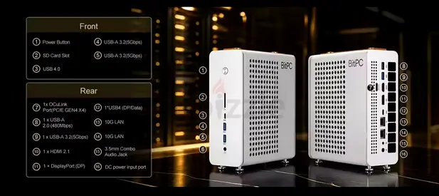 Mini PC AMD Ryzen AI Max+ 395 16 Core 32 Thread Radeon 8060S 128GB LPDDR5X 8000MT/s PCIe 4.0 SSD WiF