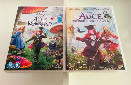 2 Alice in Wonderland / Alice Through the Looking Glass DVD’s