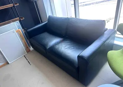 2 set sofa bed ikea vimle black leather perfect condition
