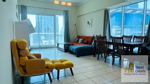 Furnished 1-Bed in Lake Terrace, JLT | High Floor & Spacious Balcony