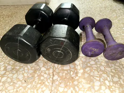 Dumbells for home exercise (6kgx2 + 2.5kgx2)