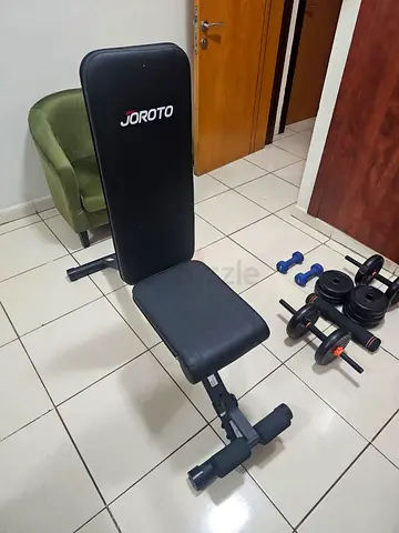 Adjustable Weight Bench + Adjustable Dumbbell and Barbell Set