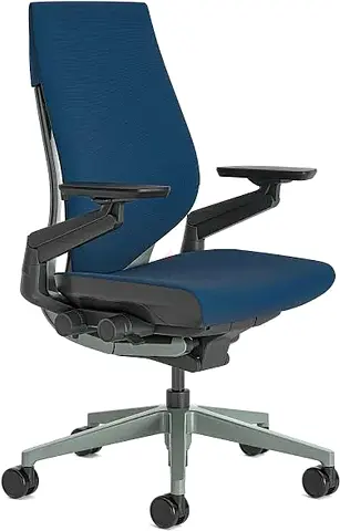 Steelcase Gesture Chair Adjustable Lumbar Support Shell Black Frame Licorice