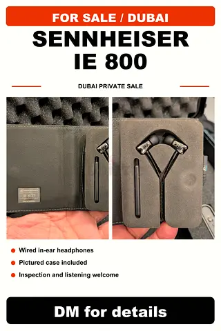 Sennheiser IE 800 wired in-ear headphones with case - Dubai