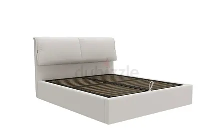 Cushion padded headboard double size hydraulic bed