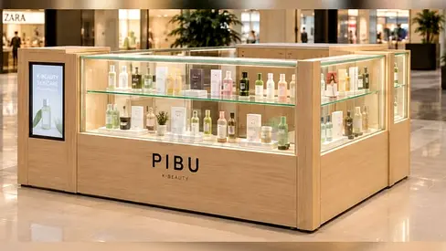 Cosmatics Kiosk Design in UAE | Modern Beauty Kiosk For Shopping Mall