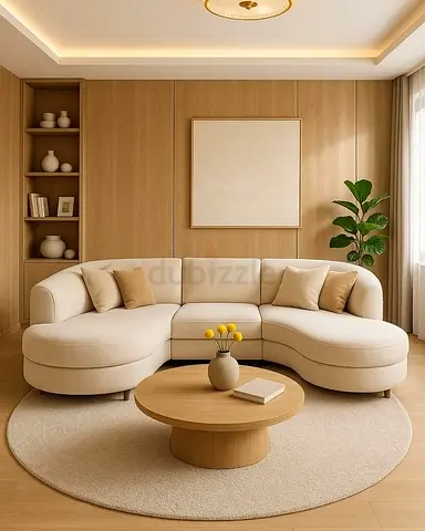 Brand New beige colour u shaped 4 seatsofa.