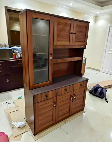 Brand new Solid Wood three door Kitchen Cabinet / Hutch -