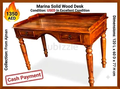 Marina solid wood desk - study table