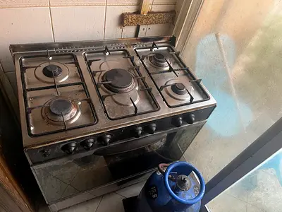 Used 5-Burner Gas Cooker with Oven - Working Condition