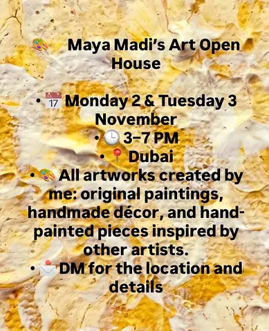 Original Hand-Painted Artwork and Handmade Decor — Open House Invitation