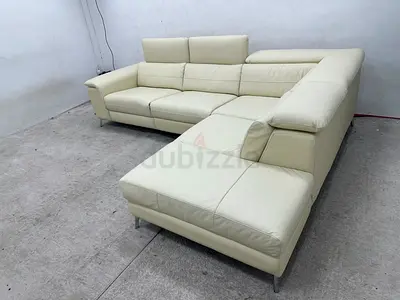 Pure leather electric recliner lshape sofa