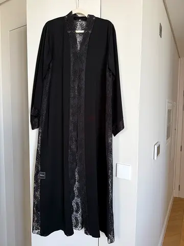 Abaya (black, glitter, lace, 54)