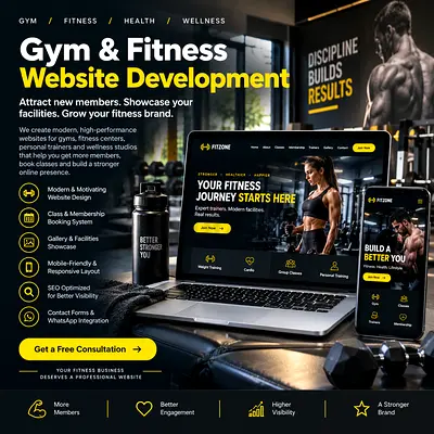Gym & Fitness Website Development | Online Booking & Modern Design