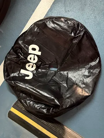 Black Jeep Spare Wheel Cover - Good Condition