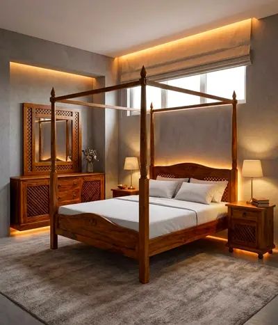 Marina solid wood bedroom set