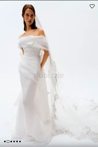 ELIE SAAB H&M EMBELLISHED SILK BLEND WEDDING DRESS + VEIL